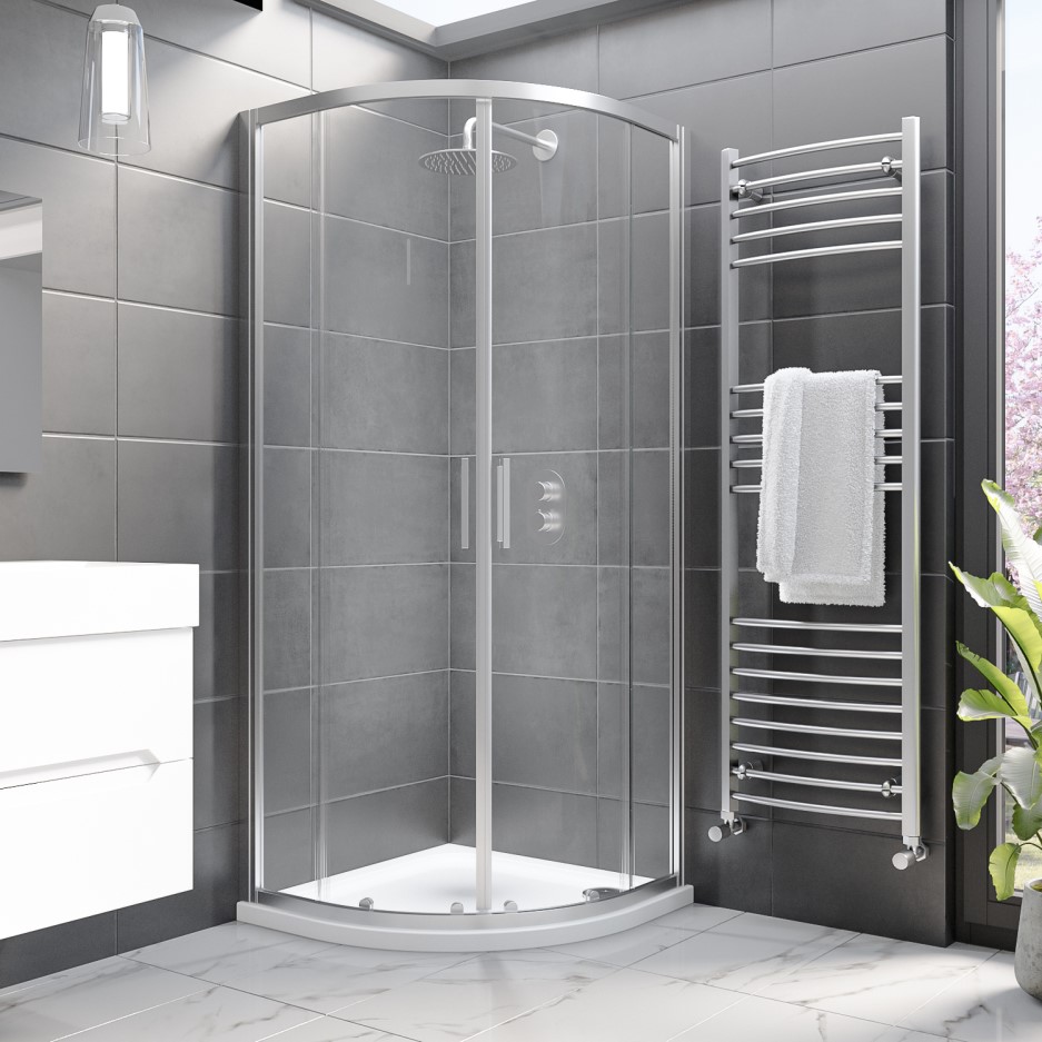 Quadrant Shower Enclosure With Tray 800 x 800mm 8mm Glass Pavo Range