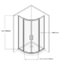 900mm Quadrant Shower Enclosure- Pavo