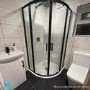 900mm Black Quadrant Shower Enclosure with Shower Tray- Pavo