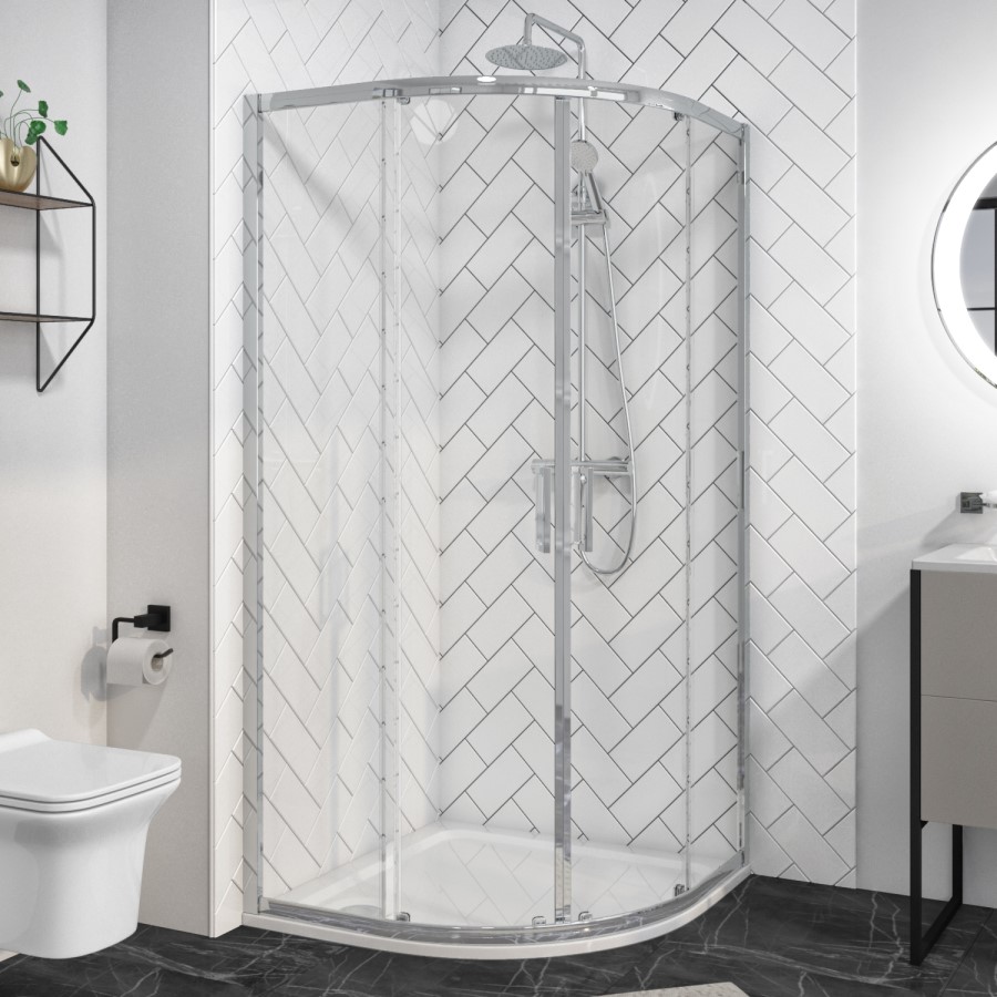 1000mm Quadrant Shower Enclosure with Shower Tray - Pavo