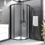 800mm Black 8mm Glass Quadrant Shower Enclosure - Pavo