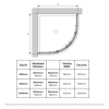 Grade A1 - 800mm Black Quadrant Shower Enclosure - Pavo