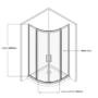 800mm Black 8mm Glass Quadrant Shower Enclosure with Shower Tray - Pavo