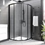 ONLY OPENED - Black 900 Quadrant Shower Enclosure - Pavo