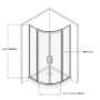 1000mm Black Quadrant Shower Enclosure - Pavo
