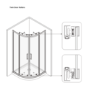 1000mm Black Quadrant Shower Enclosure - Pavo