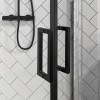 1000mm Black Quadrant Shower Enclosure with Shower Tray- Pavo