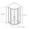 1000mm Black Quadrant Shower Enclosure with Shower Tray- Pavo
