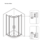 1000mm Black Quadrant Shower Enclosure with Shower Tray- Pavo