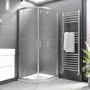 900x760mm Left Hand Offset Quadrant Shower Enclosure with Shower Tray - Pavo