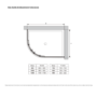 900x760mm Left Hand Offset Quadrant Shower Enclosure with Shower Tray - Pavo