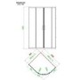 1000x800mm Offset Quadrant Shower Enclosure- Pavo