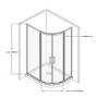 Grade A1 -  Chrome 8mm Glass Offset Quadrant Shower Enclosure 1200x800mm - Pavo