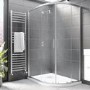 1200x800mm Right Hand Offset Quadrant Shower Enclosure With Shower Tray - Pavo