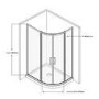 1200x800mm Right Hand Offset Quadrant Shower Enclosure With Shower Tray - Pavo