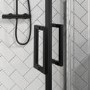 Black 8mm Glass Offset Quadrant Shower Enclosure 900x760mm - Pavo