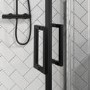 ONLY OPENED - Black 8mm Glass Offset Quadrant Shower Enclosure 900x760mm - Pavo