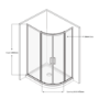 Black 8mm Glass Offset Quadrant Shower Enclosure 1000x800mm - Pavo