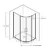 1000x800mm Black Right-Hand Offset Quadrant Shower Enclosure With Shower Tray -  Pavo