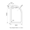 1000x800mm Black Right-Hand Offset Quadrant Shower Enclosure With Shower Tray -  Pavo