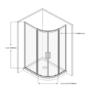 1000x900mm Black Offset Quadrant Shower Enclosure - Pavo