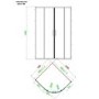 GRADE A1 - Black 1000 x 900 Offset Quadrant Shower Enclosure - Pavo
