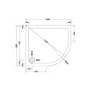 1000x900mm Right Hand Offset Quadrant Low Profile Shower Tray- Purity