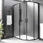 1200x900mm Black Offset Quadrant Shower Enclosure - Pavo