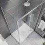 1200x900mm Chrome 8mm Glass Rectangular Sliding Shower Enclosure with Shower Tray - Pavo