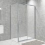 Grade A1 - Pavo 1400x800mm 8mm Sliding Door Enclosure - Chrome