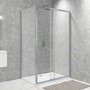 Grade A1 - Pavo 1400x800mm 8mm Sliding Door Enclosure - Chrome