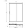 Grade A1 - Pavo 1400x800mm 8mm Sliding Door Enclosure - Chrome