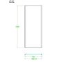 Grade A1 - Pavo 1400x800mm 8mm Sliding Door Enclosure - Chrome