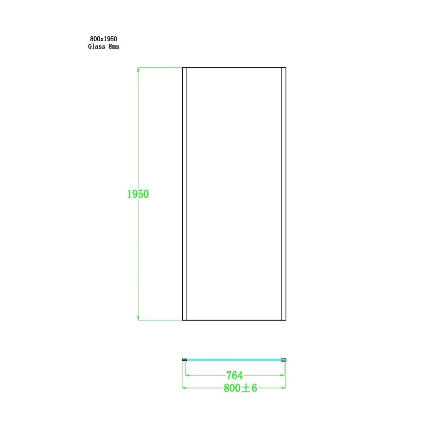Grade A1 - Pavo 1400x800mm 8mm Sliding Door Enclosure - Chrome
