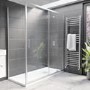 Chrome 8mm Glass Rectangular Sliding Shower Enclosure 1600x800mm - Pavo