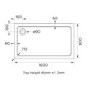 1600x800mm Rectangular Sliding Shower Enclosure with Shower Tray- Pavo