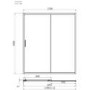 1700x760mm Rectangular Sliding Shower Enclosure - Pavo