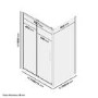 Grade A2 - 1100x700mm Black Rectangular Sliding Shower Enclosure - Pavo