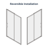 Grade A1 - 1100x900mm Black Rectangular Sliding Shower Enclosure - Pavo