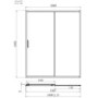 1600x800mm Black Rectangular Sliding Shower Enclosure - Pavo