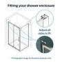 Black 8mm Glass Rectangular Sliding Shower Enclosure with Shower Tray 1700x800mm - Pavo