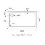1700x900mm Black Rectangular Sliding Shower Enclosure with Shower Tray - Pavo