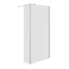Grade A1 - 800mm Frameless Wet Room Shower Screen with Return Panel - Corvus