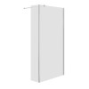 Grade A1 - 800mm Frameless Wet Room Shower Screen with Return Panel - Corvus
