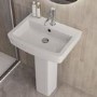 1300 x 800mm Chrome Walk in Shower Enclosure Suite with Ashford Toilet and Basin