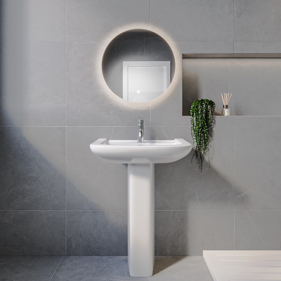 1700 x 800mm Chrome Walk in Shower Enclosure Suite with Toilet and Basin - Corvus