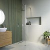 1200mm  Frameless Wet Room Shower Screen with Flipper Panel - Corvus
