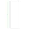 1400mm  Frameless Wet Room Shower Screen with Flipper Panel - Corvus