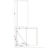 800mm  Frameless Wet Room Shower Screen with Flipper Panel - Corvus