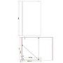 Grade A1 - 1000mm Black Frameless Wet Room Shower Screen with Return Panel - Corvus